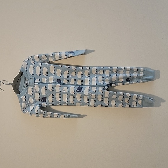 Hanna Andersson Other - Hanna Andersson Organic Zip Pajamas in Blue Sheep Print 2T 85cm easter